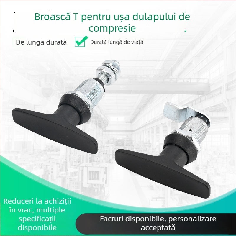 Încuietoare din aliaj de zinc tip T pentru cutie de distribuție, mâner în formă de T, finisaj mat, MS309 ușă