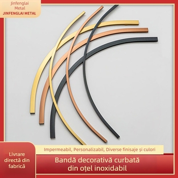 Bandă decorativă arciformă din oțel inoxidabil 304 pentru pereți de fundal și tavan, margine circulară