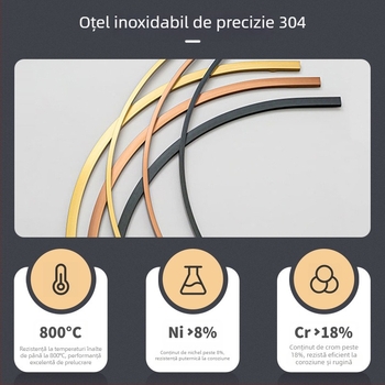 Bandă decorativă arciformă din oțel inoxidabil 304 pentru pereți de fundal și tavan, margine circulară
