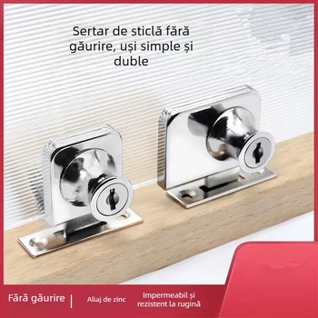 Încuietoare pentru dulap de sticlă cu două uși, modelul 409; încuietoare pentru vitrină, modelul 407; încuietoare cu dinți 328