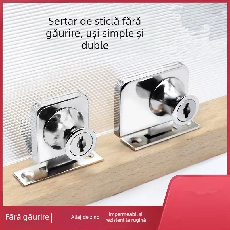 Încuietoare pentru dulap de sticlă cu două uși, modelul 409; încuietoare pentru vitrină, modelul 407; încuietoare cu dinți 328
