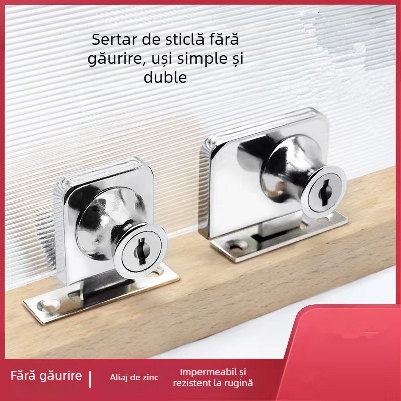 Încuietoare pentru dulap de sticlă cu două uși, modelul 409; încuietoare pentru vitrină, modelul 407; încuietoare cu dinți 328