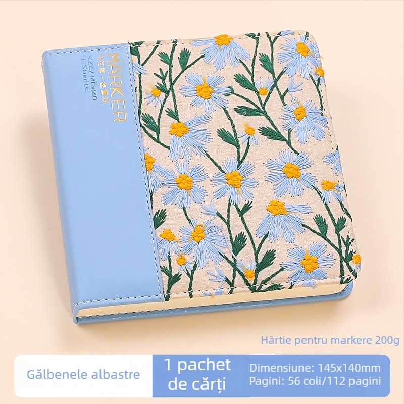 Caiet pentru desen cu markere și acrilic, pagini albe pentru acuarelă, carnet de schițe pentru studenți la artă
