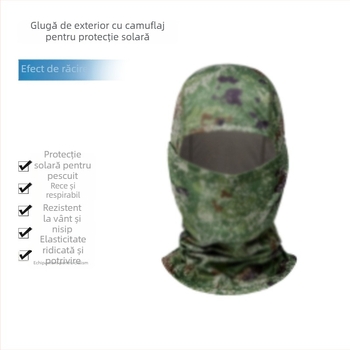 Mască de ciclism de vară cu guler din Ice Silk, protecție împotriva vântului, șapcă unisex pentru pescuit
