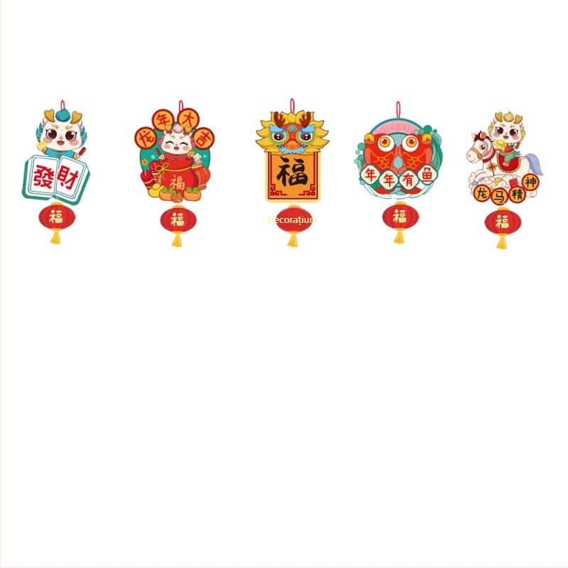 Anul 2026 al Calului — decorațiuni de Anul Nou, ornamente suspendate pentru decorul scenei, grădiniță și centru comercial