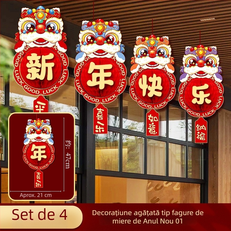 Anul 2026 al Calului — decorațiuni de Anul Nou, ornamente suspendate pentru decorul scenei, grădiniță și centru comercial