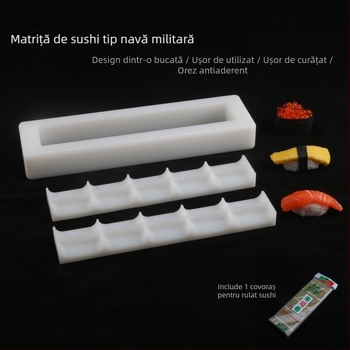 Formă de sushi în formă de navă de război, presă manuală profesională pentru bile de orez japoneze