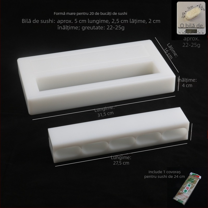 Formă de sushi în formă de navă de război, presă manuală profesională pentru bile de orez japoneze