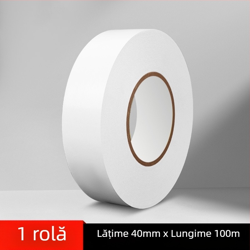 Bandă dublu adezivă, 300 m, transparentă, cu vâscozitate înaltă, ultra-subțire, pentru birou și uz industrial