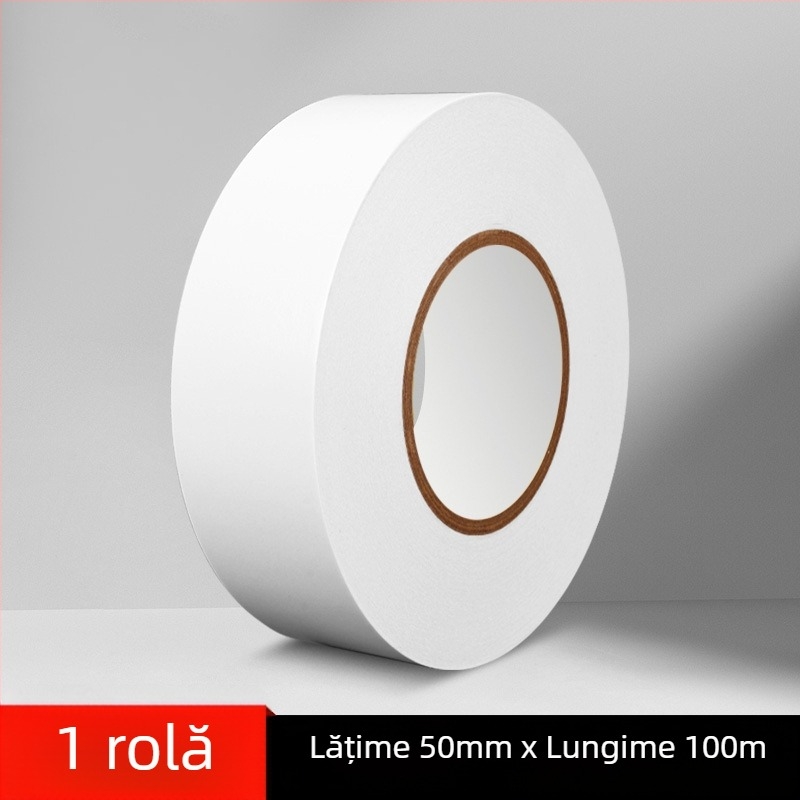 Bandă dublu adezivă, 300 m, transparentă, cu vâscozitate înaltă, ultra-subțire, pentru birou și uz industrial