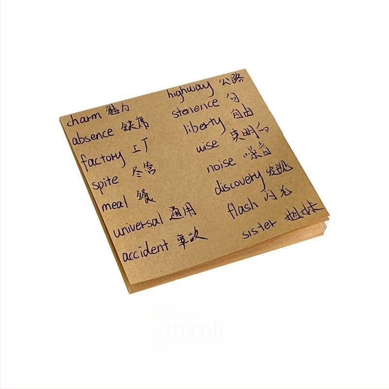 Caiet gol în nuanță naturală de lemn, foi de notițe care se rup, pentru liceu și facultate, utilizare la birou.