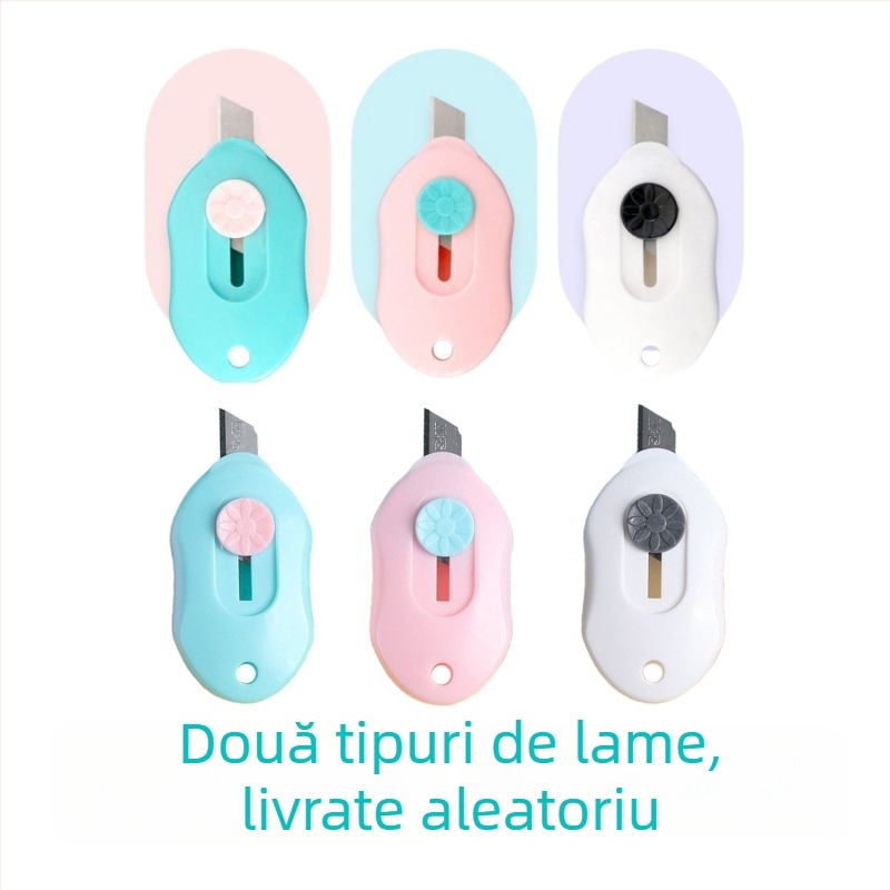 Cuțit universal mic pentru deschiderea coletelor, tăierea hârtiei și deschiderea plicurilor, compact și portabil.