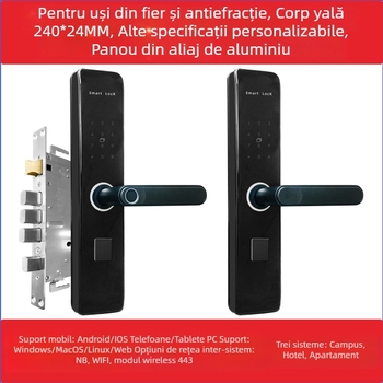 Încuietoare Bluetooth Smart cu aplicație — blocare prin parolă pentru apartamente și hoteluri, Wi-Fi, TTLock, din oțel inoxidabil
