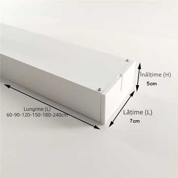 LED strip liniar din aluminiu, lățime 4 cm, iluminat de tavan pentru birou cu grilă
