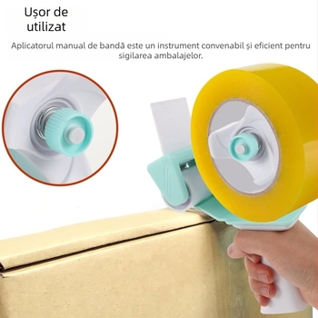 Sigilator din plastic pentru cutii, cu bandă transparentă de 5 cm