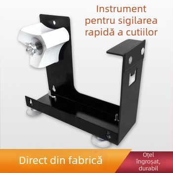 Dispenser de bandă de 5 cm, cu suport transparent, sigilator de cutii și tăietor de bandă