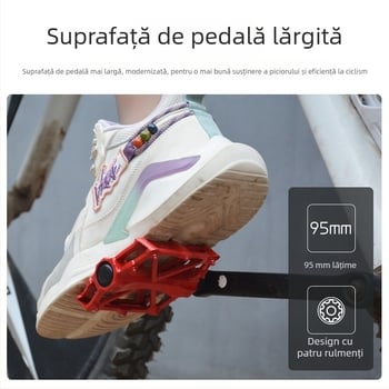 Pedal din aliaj de aluminiu, cu rulmenți, antiderapant, în formă X pentru biciclete electrice și mountain bike