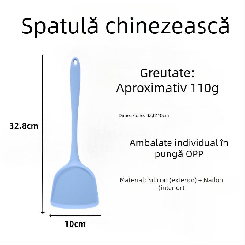 Spatulă din silicon pentru prăjit, ustensilă de bucătărie din silicon, nu zgârie tigăile