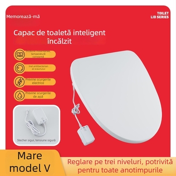 Capac de toaletă cu încălzire controlată a temperaturii, forme U și V (Big U, Big V, Standard U, Standard V), material PP, stil standard/lux