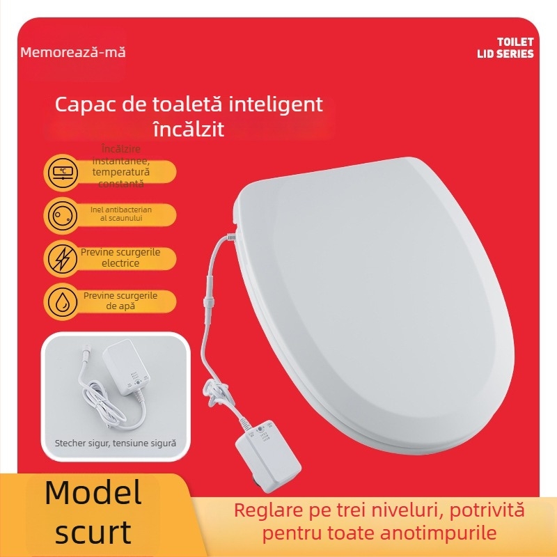 Capac de toaletă cu încălzire controlată a temperaturii, forme U și V (Big U, Big V, Standard U, Standard V), material PP, stil standard/lux