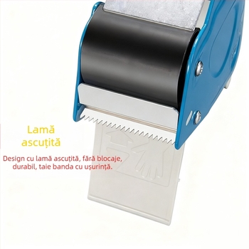 Sigilator manual de cutii din metal, cu tăietor de bandă pentru ambalare transfrontalieră