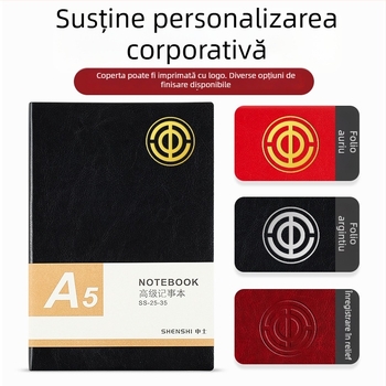 Caiet de birou cu copertă din piele PU, personalizabil, de lux pentru întâlniri și planificare