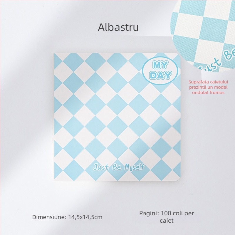 Blocnotes cu grilă pătrată - jurnal minimalist pentru notițe