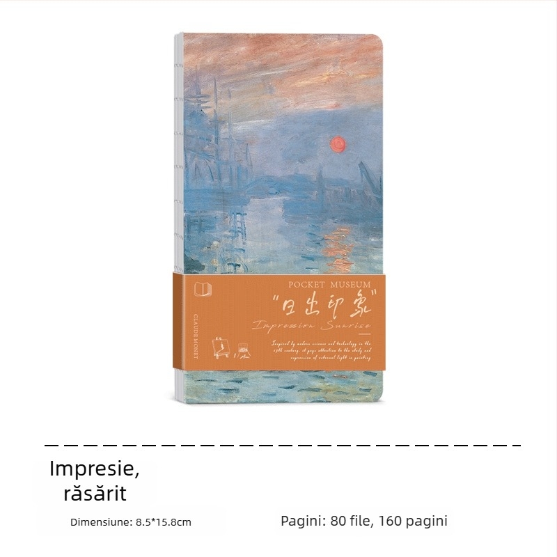 Seria Pocket Museum: pagini interioare goale, opere celebre în stil retro — carnet de notițe portabil