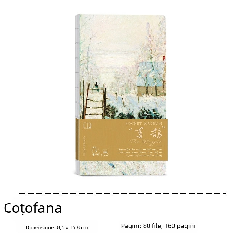 Seria Pocket Museum: pagini interioare goale, opere celebre în stil retro — carnet de notițe portabil