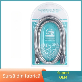 Furtun de duș din oțel inoxidabil 1,5 m cu cap de duș tip ploaie pentru baie