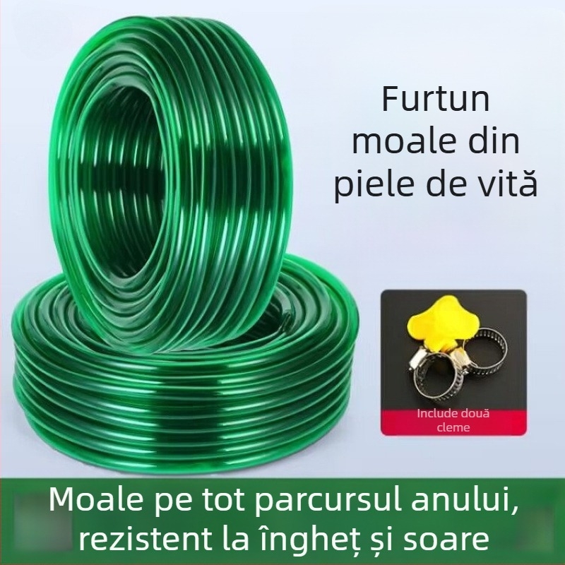 Furtun flexibil de uz casnic, rezistent la îngheț și protecție UV, din cauciuc îngroșat, pentru acvariu, udare și drenaj
