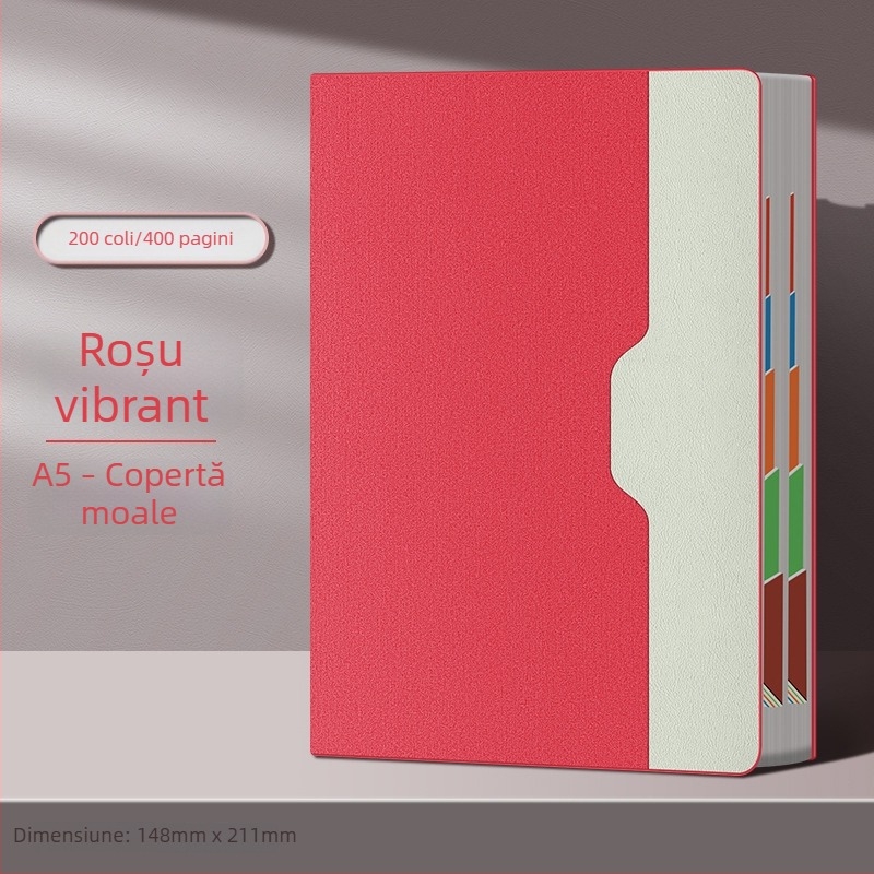 Jurnal de lucru, foarte gros, model nou 2026, stil simplu, planificator multifuncțional pentru studenți, carnet cu note organizate