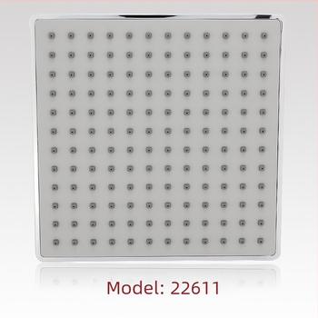 Cap de duș pătrat cu jet superior, ABS, 8 inch, electroplacat, montaj pe perete