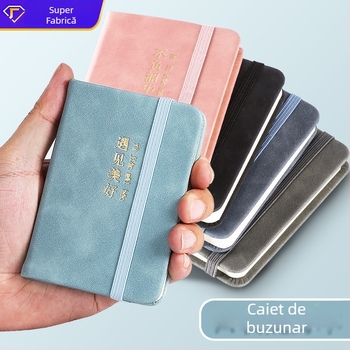 Notițe de buzunar A7 personalizabile pentru studenți – carnet portabil cu copertă din piele uzată, model 100-31