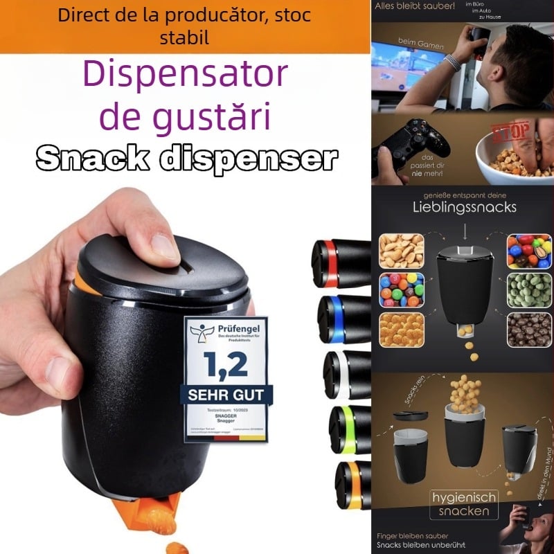 Distribuitor de gustări cu arahide, suprafață antiaderentă, recipient de depozitare