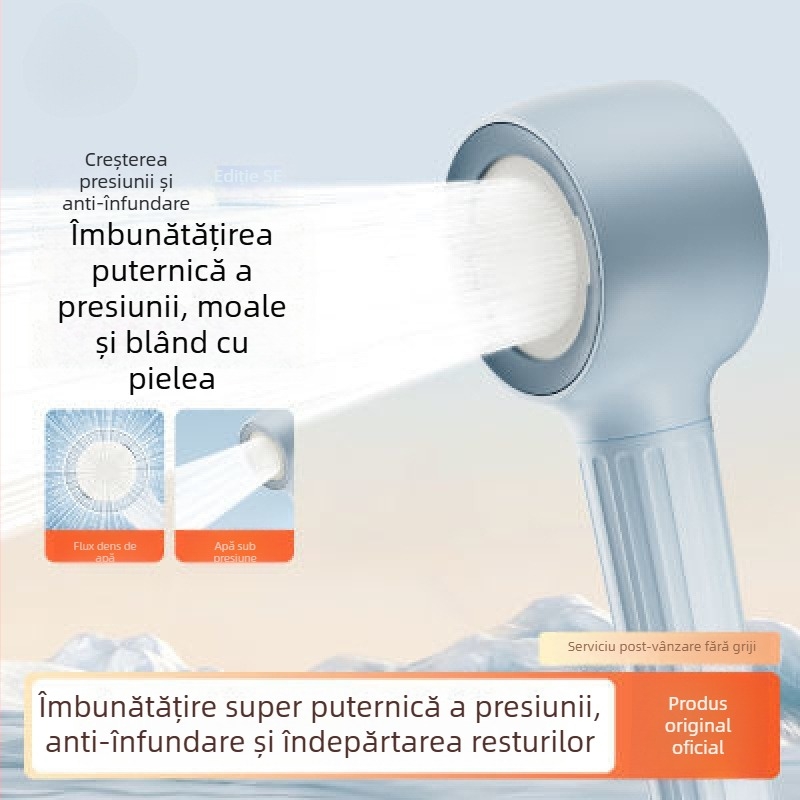 Duș cu șapte moduri, anti-calcar, jet dens, impermeabil, crește presiunea, masaj pentru animale de companie, pulsație, prietenos cu pielea, două moduri