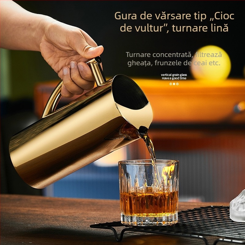 În stoc: Ceainic din oțel inoxidabil 304 cu pereți groși, corp drept, pentru apă rece și ceai.