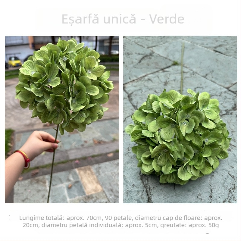 3D hidrangea – floare artificială mov pentru nuntă și decor în casă
