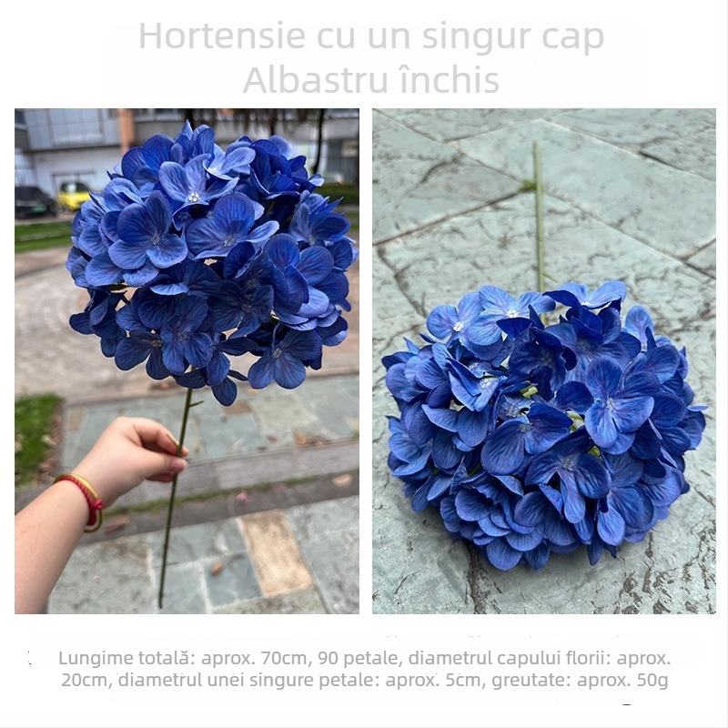 3D hidrangea – floare artificială mov pentru nuntă și decor în casă