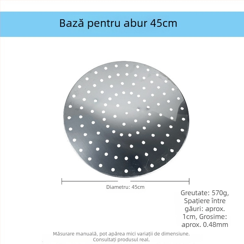 Bază circulară din oțel inoxidabil pentru aburi, separator de abur, vas de aburi pentru găluște