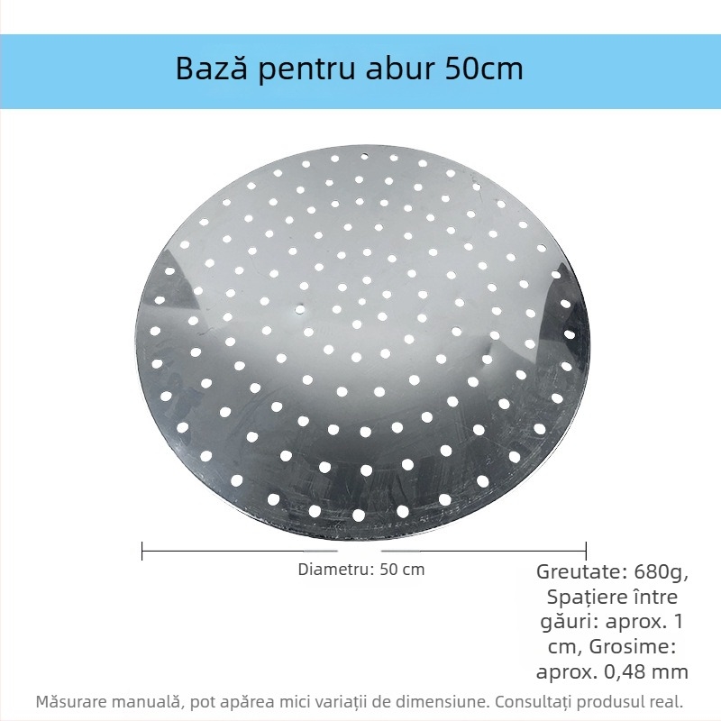 Bază circulară din oțel inoxidabil pentru aburi, separator de abur, vas de aburi pentru găluște