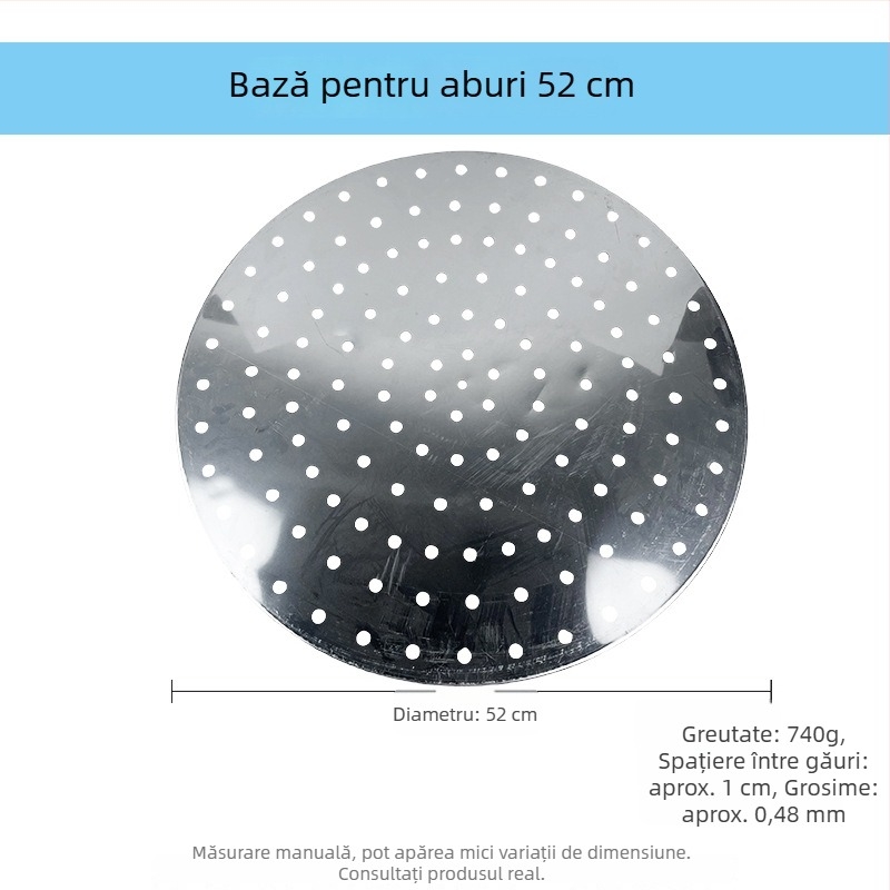 Bază circulară din oțel inoxidabil pentru aburi, separator de abur, vas de aburi pentru găluște