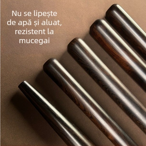 Rulou din lemn de santal mov pentru aluat, foi de găluște și chifle, mâner din lemn solid