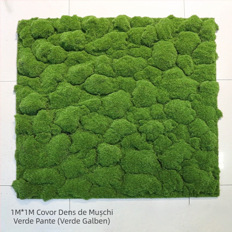 Mușchi artificial și gazon verde pentru decorarea pereților și a vitrinelor