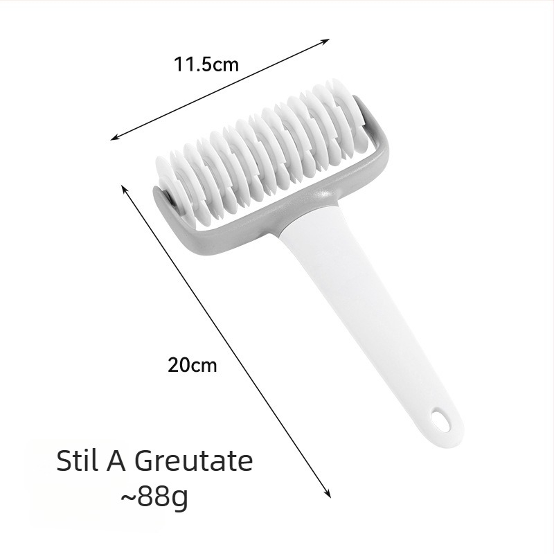 Set creativ de bucătărie din plastic: cuțit cu plasă pentru aluat, role de relief, perforator pentru aluat de plăcintă și rolă pentru pizza – unelte de patiserie