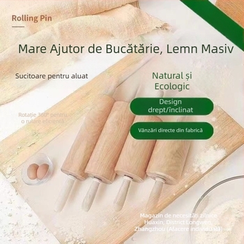 Rolă de aluat din lemn masiv pentru churros și clătite – gătire acasă