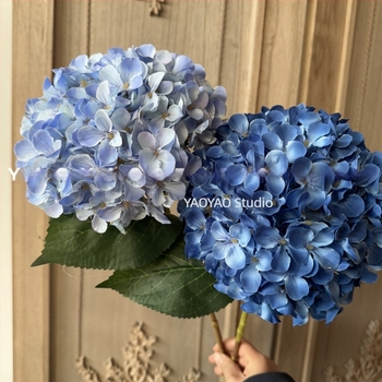 Endless Summer hortensie, tulpină unică, imprimată 3D, floare artificială mare pentru decor de casă și recuzită pentru fotografie