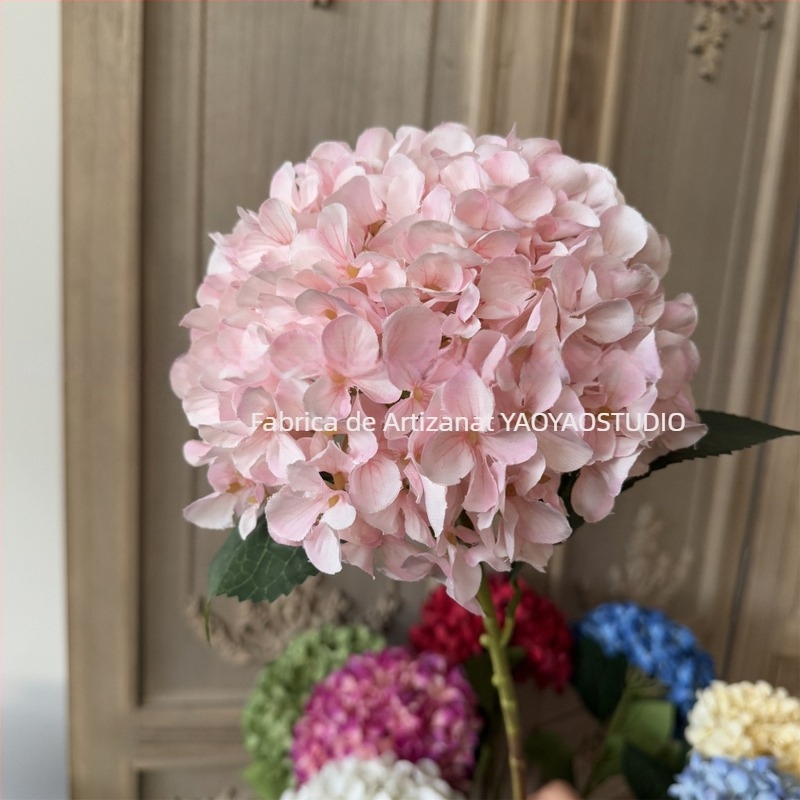 Endless Summer hortensie, tulpină unică, imprimată 3D, floare artificială mare pentru decor de casă și recuzită pentru fotografie