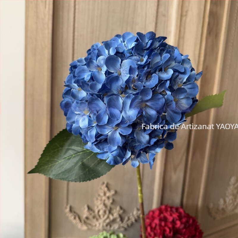 Endless Summer hortensie, tulpină unică, imprimată 3D, floare artificială mare pentru decor de casă și recuzită pentru fotografie