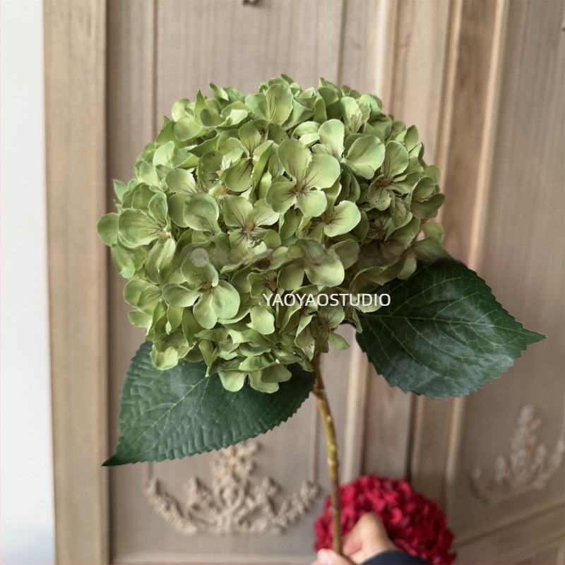 Endless Summer hortensie, tulpină unică, imprimată 3D, floare artificială mare pentru decor de casă și recuzită pentru fotografie